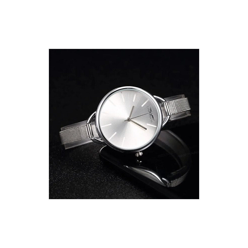 (Silver 2) Montres de luxe en or pour femmes Montre en acier inoxydable Montre pour femmes Hodinky Ceasuri