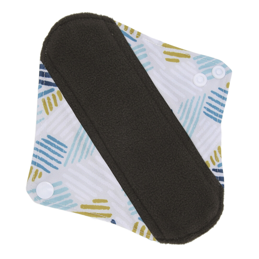 Reusable Bamboo Charcoal Menstrual Pads, Leakproof, 18x18cm