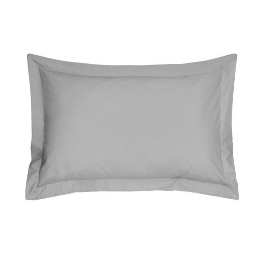 Luxury 100% Egyptian Cotton Oxford Pillowcase Pair - Silver