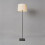 Litecraft Beck Floor Lamp Square Base With Ivory Shade - Black 3