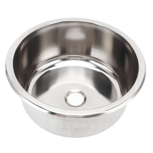 295x130mm RV Sink 304 Stainless Steel Round Rust 1