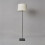 Litecraft Beck Floor Lamp Square Base With Ivory Shade - Black 4