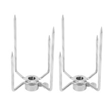 Fourche à rôtisserie à 4 griffes, inox, broche de 0,4 po, 2 pièces