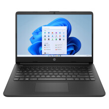 HP 14s-dq0007na 14" Laptop Intel N4120 CPU 4GB RAM 64GB eMMC Black - Refurbished