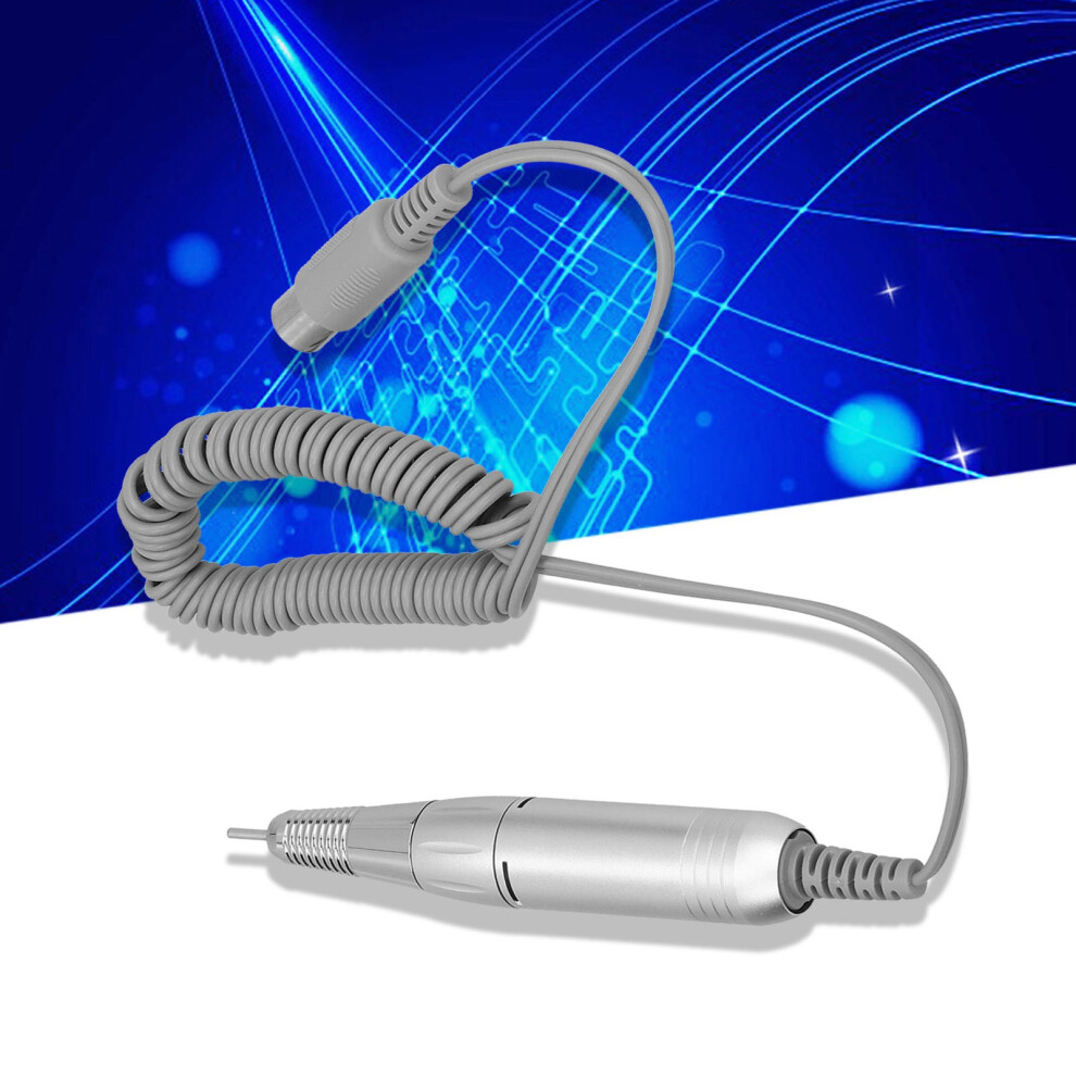 Silver Portable Electric Nail Drill Handpiece 18W For Salon