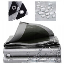(2m x 3m) Heavy-Duty Silver Tarpaulin, 260g/m², XL-Grade, Waterproof Cover with Grommets, Universal, Multipurpose, UV Protection