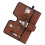 Portable Canvas Cocktail Kit Bag, Foldable Roll, 45x31.5cm Brown 7