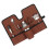 Portable Canvas Cocktail Kit Bag, Foldable Roll, 45x31.5cm Brown 1