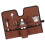 Portable Canvas Cocktail Kit Bag, Foldable Roll, 45x31.5cm Brown 9