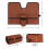 Portable Canvas Cocktail Kit Bag, Foldable Roll, 45x31.5cm Brown 2