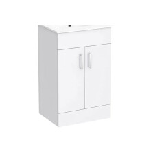 Nes Home 500mm Freestanding White Vanity Unit (Excluding Basin)