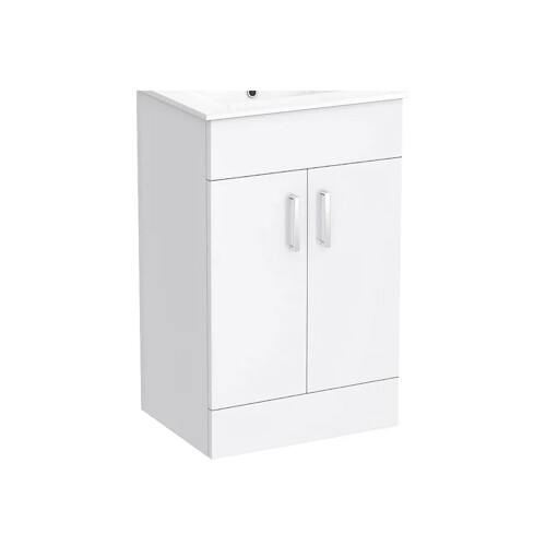 NES Home Nes Home 500mm Freestanding White Vanity Unit (Excluding Basin)