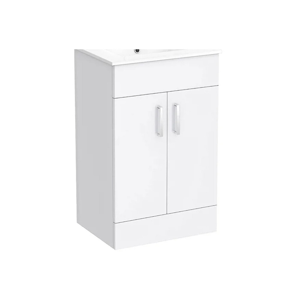 Nes Home 500Mm Freestanding Vanity Unit (Excluding Basin) White