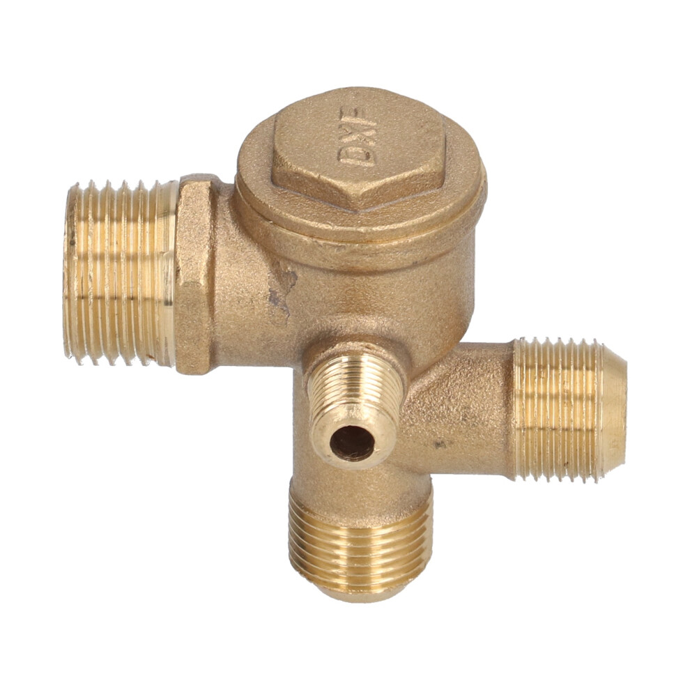 Easy Install Brass Check Valve 4-Way Air Compressor Component 3131333175084