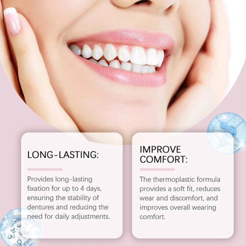 2PCS Long lasting Thermoplastic Denture Adhesive 28g - 100% ORGINAL 1