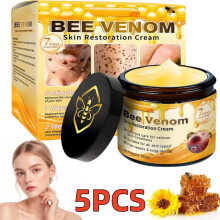 5PCS Bee Venom Skin Restoration Cream Professional Bee Venom Skin Cream Deeply Clean
