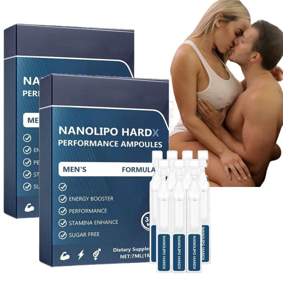 Blue 2Box Nanolipo Hardx Performance Ampoules - Men's Vitality Energy Booster Performance