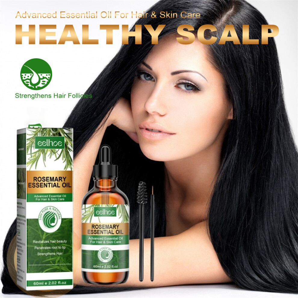 3PC Rosemary Essential Hair Oil, Hair Growth Oil, Promotes Scalp Health