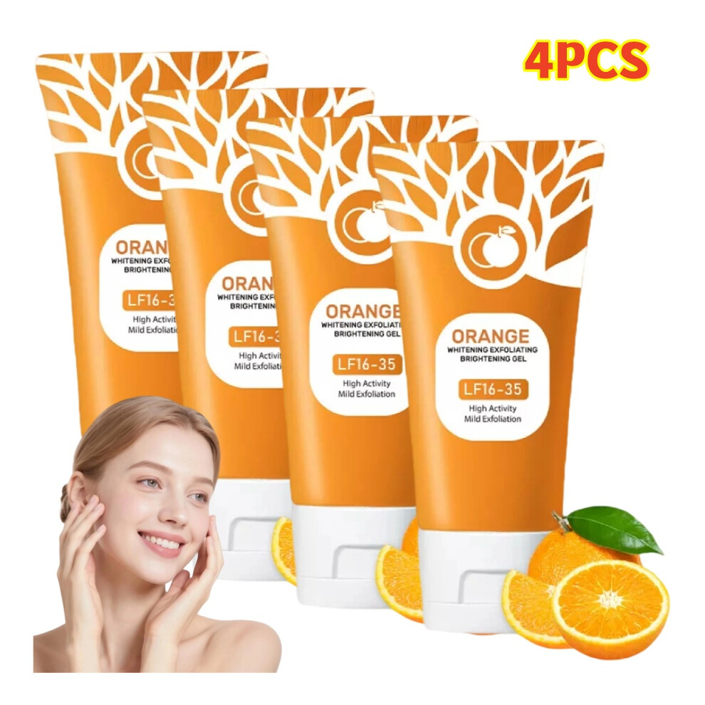 Orange 4Pcs 50G Enzymes Facial Skin Exfoliating Brightening Scrub Gel Hot