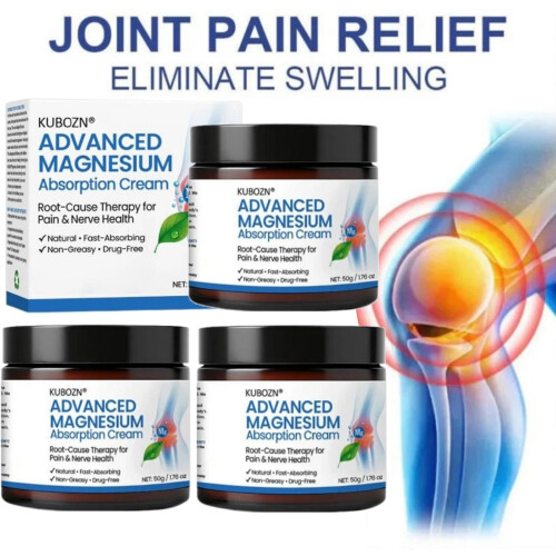 3PC ADVANCED MAGNESIUM Absorption Cream,effectively relieves joint pain