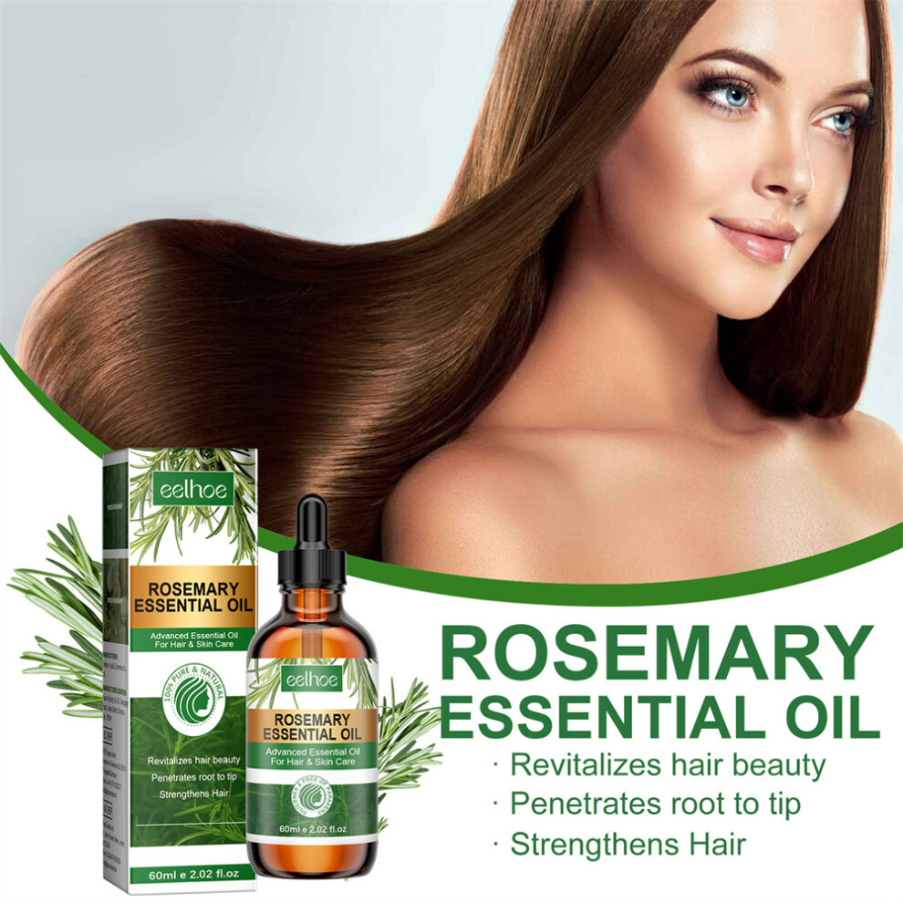 2PC Rosemary Essential Hair Oil, Hair Growth Oil, Promotes Scalp Health