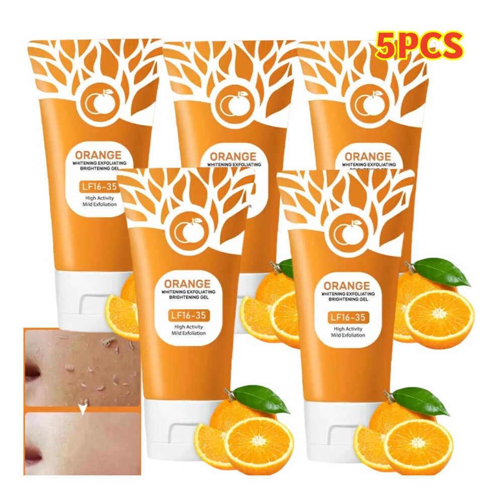 Orange 5Pcs 50G Enzymes Facial Skin Exfoliating Brightening Scrub Gel Hot
