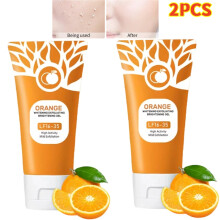 2PCS 50g Orange Enzymes Facial Skin Exfoliating Brightening Scrub Gel Hot