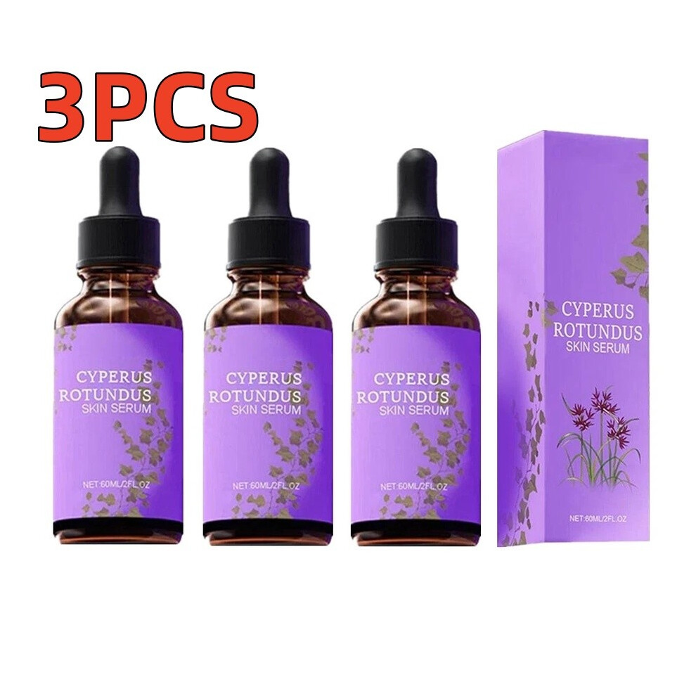 3PCS CyperGlow - Cyperus Rotundus Skin Serum, 60 Ml CyperGlow Oil,Gentle care