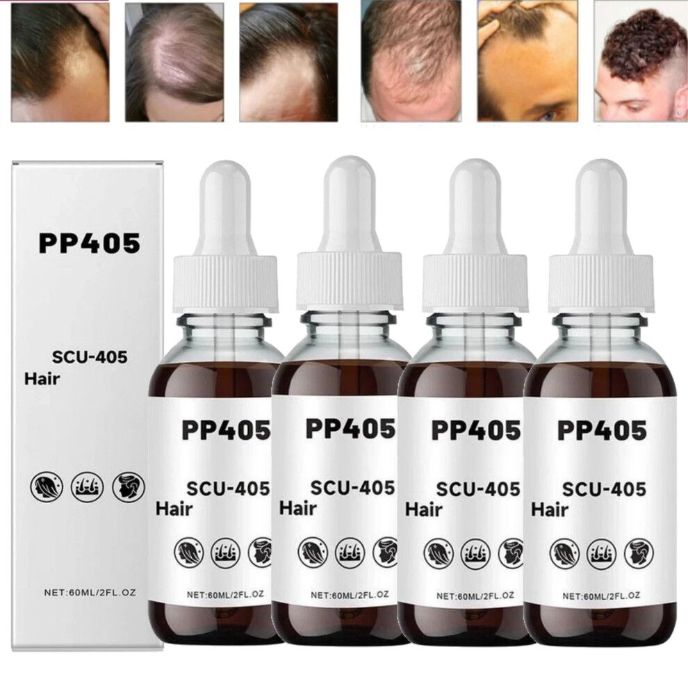 4PC PP405 Hair Care Anti-Hair Loss Fast Absorbing and Non-Greasy Hair Growth 60ml