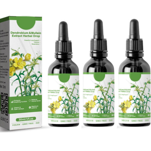 3PCS Dendrobium Mullein Extract - Powerful Lung Cleanse Respiratory Herbal Drop