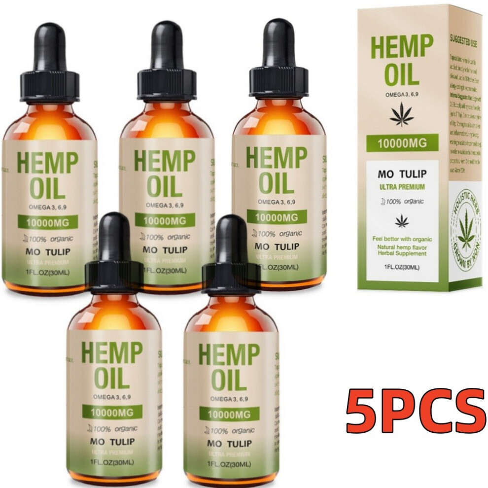 5X Pure Hemp Organic Hemp Seed Oil 10000MG 30ml Pain Relief, Anxiety Sleep