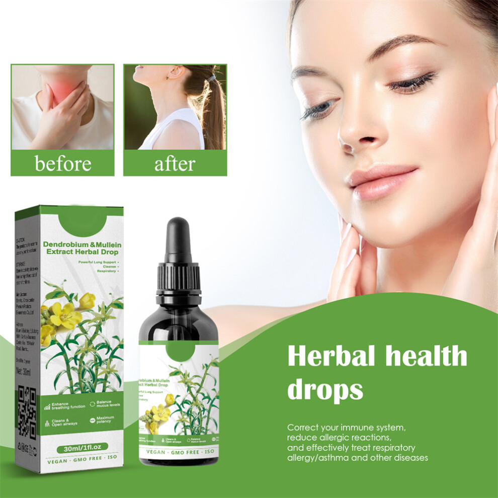 Dendrobium Mullein Extract - Powerful Lung Cleanse Respiratory Herbal Drop