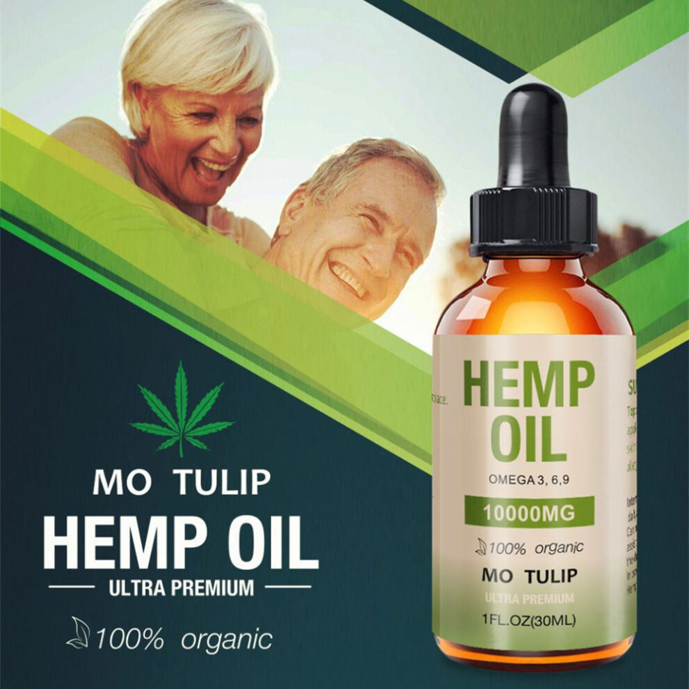 1X Pure Hemp Organic Hemp Seed Oil 10000MG 30ml Pain Relief, Anxiety Sleep