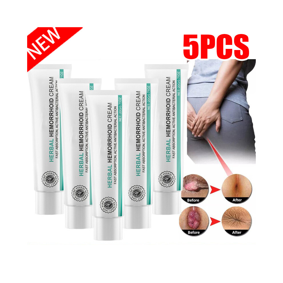 Cream 5Pc Hemorrhoid Treatment Of Anal Fissure Relieve Itching Burning Discomfort