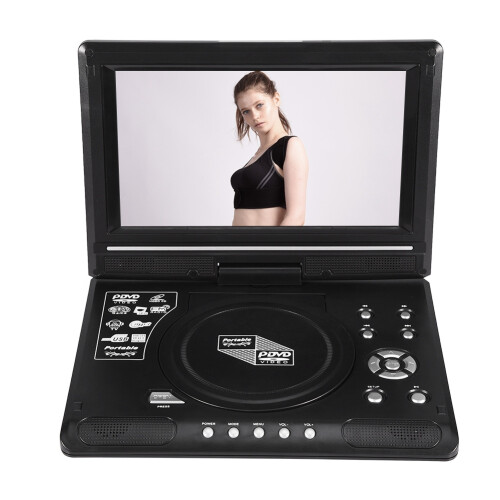 9,8 polegadas portátil móvel DVD suporte cartão SD/porta USB/DVD plugue EUA
