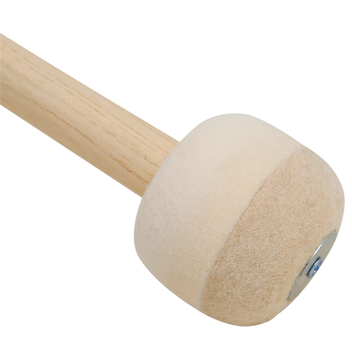 Kit 3 Pièces De Batteur De Grosse Caisse En Feutre Blanc Avec Patch