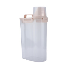 Récipient hermétique de stockage de nourriture pour chien avec couvercle et cuillère doseuse, résistant à l'humidité, 10 L gris