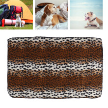 Couverture pour animaux en peluche douce pour chiens, chats et petits animaux, motif léopard, taille M