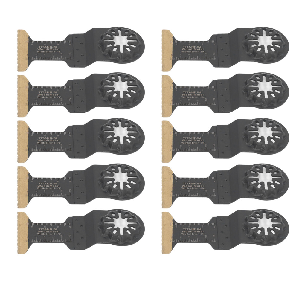 10PCS Oscillating Saw Blade Set - High Steel, 34mm, 40mm Depth