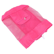 Grand cabas de plage en maille 45x38,5x1 cm Rouge pliable