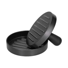 Stampo rotondo per polpette da hamburger, manico in lega di alluminio, 10 cm, strumento facile per la preparazione degli alimenti