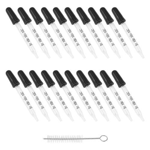 20 kpl 1 ml:n lasipipettejä, silmätippapipettejä mustalla 2