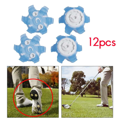 12Pcs Golf Shoe Spikes Golf Shoe Replacements TPU 1