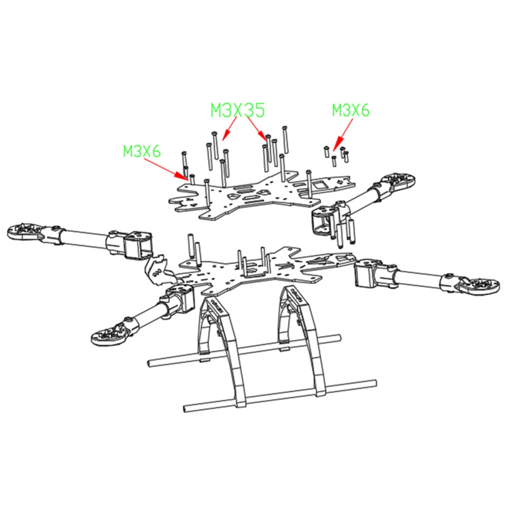 15Inch Fpv Racing Drone Frame Carbon Fiber Quadcopter Frame 4711050396376