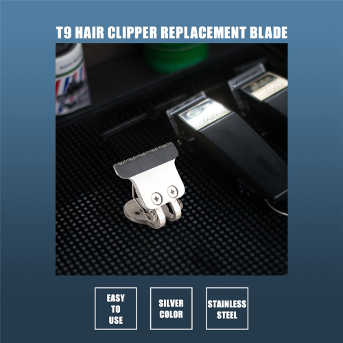 T-Shaped Hair Clipper Blade with Stand T9 Trimmer Head Silver 1