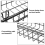 Hanging Basket for Wire Wall Grid Panel, 40X10X5CM, Black Painted 5