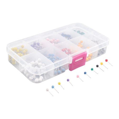 Map Tacks Push Pins Plastic Head with Steel Point, 4mm, 500 Pieces 2