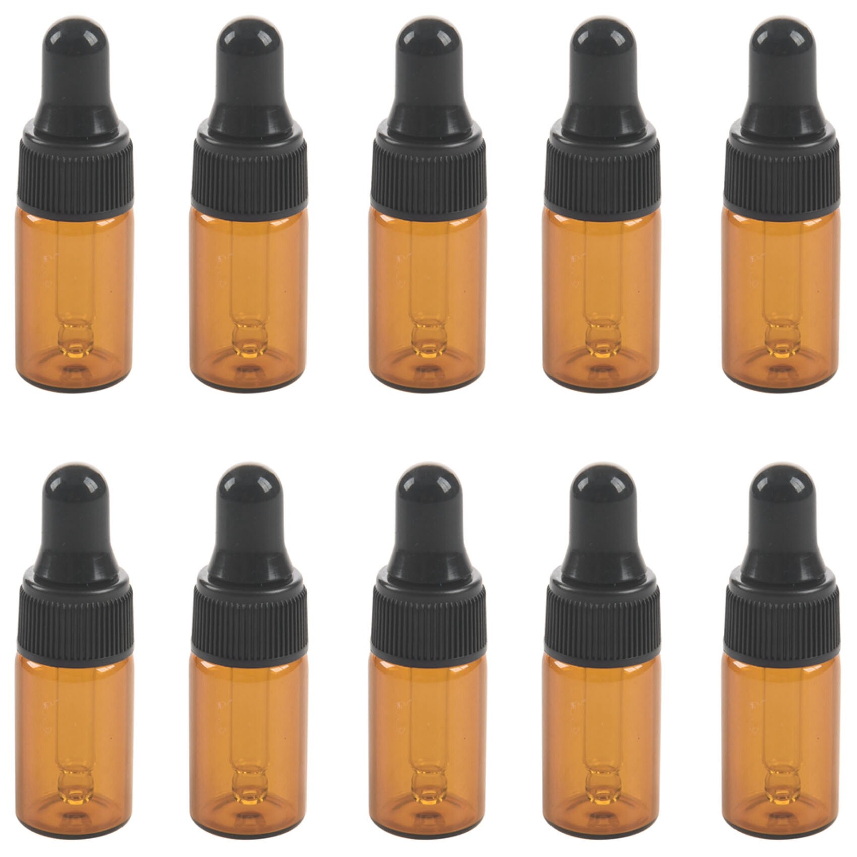 12 Flaconi Contagocce In Vetro Rosa Da 30ml Con Pipetta, Imbuto Ed Etichette - Per Oli Essenziali, Profumi, Tinture - 2