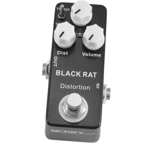 Pedală de efect pentru chitară mini-distortion RAT neagră 2