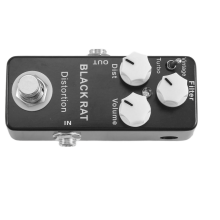 Pedală de efect pentru chitară mini-distortion RAT neagră